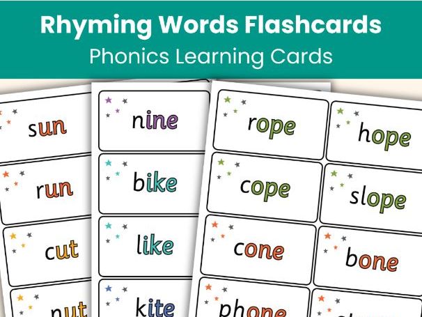 Rhyming Words Flashcards | 197 Printable Word Cards for Phonics & Literacy (KS1 & EYFS)