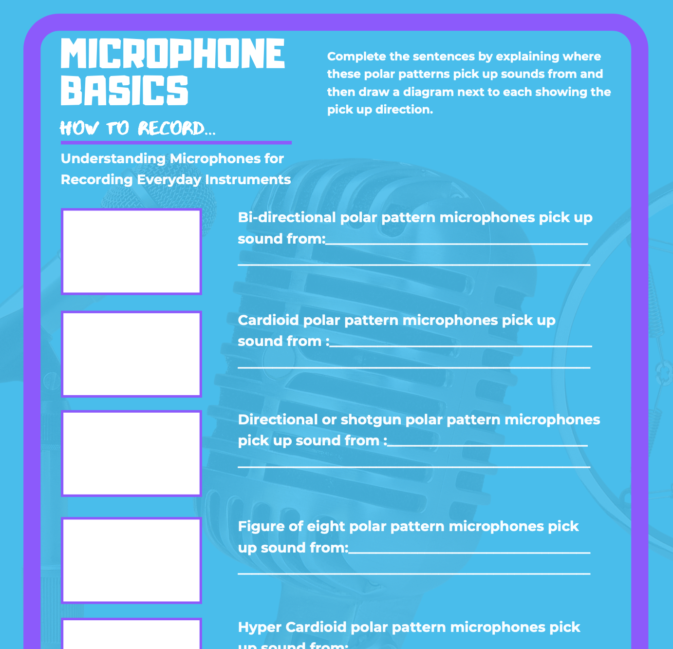 Microphone BasicsFULL LESSON Teaching Resources