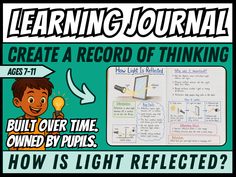 How Light Is Reflected | Learning Journal | Year 3 and 4