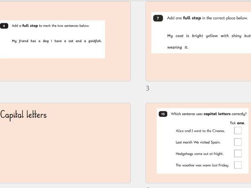 KS1 SPaG SATs practise