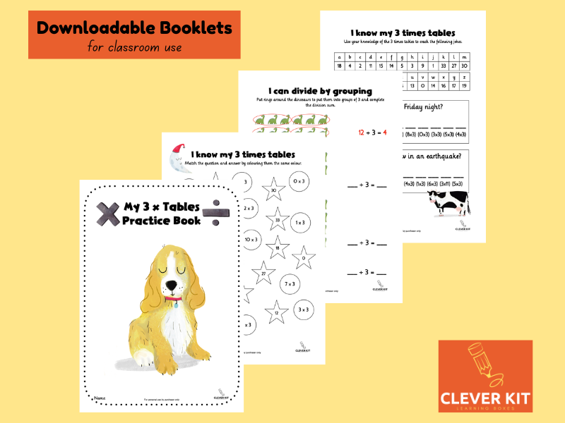 3 Times Tables Activity Booklet