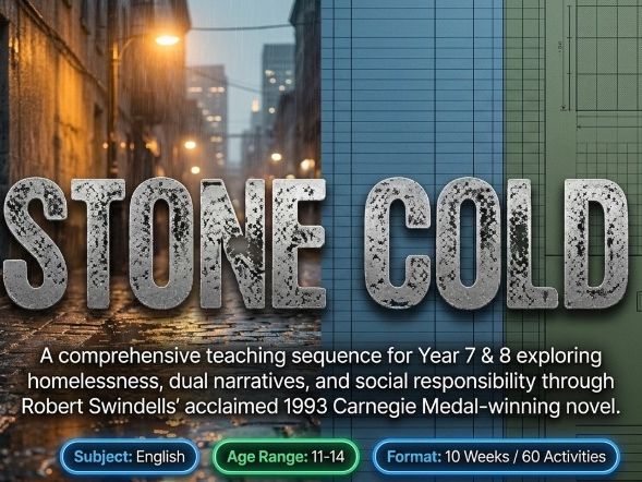 Stone Cold Novel Study Unit | Years 7–8 English | Robert Swindells English