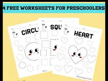 Shape Tracing Worksheets for Preschool and Kindergarten