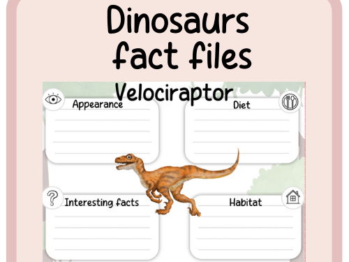 Dinosaur factfile writing templates