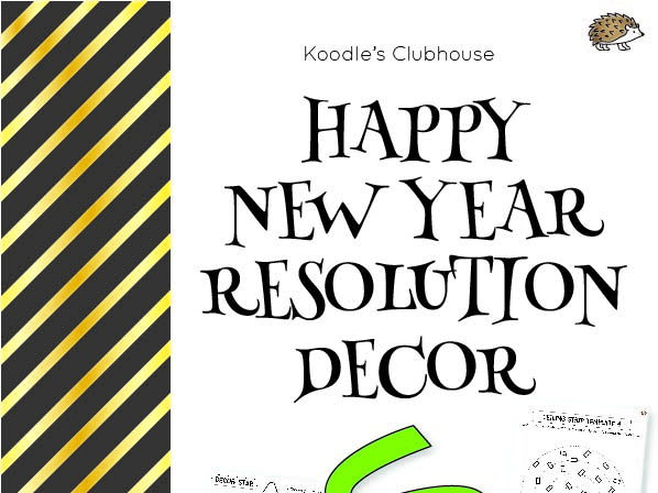 Happy new year resolution decor