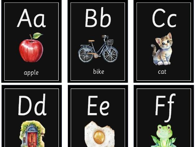 alphabet flash cards