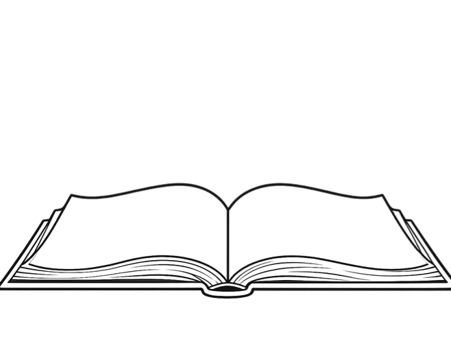 Open Book Drawing Template – Portrait