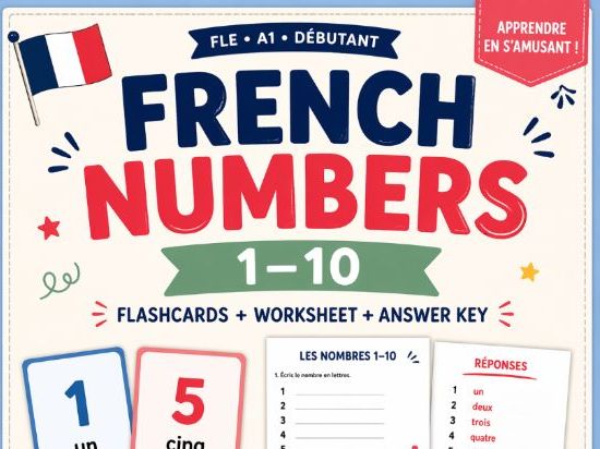 Les nombres 1-10 -Number Names in French (1-10)