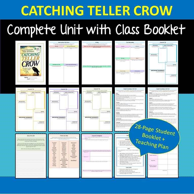 CATCHING TELLER CROW Novel Unit | Teaching Resources