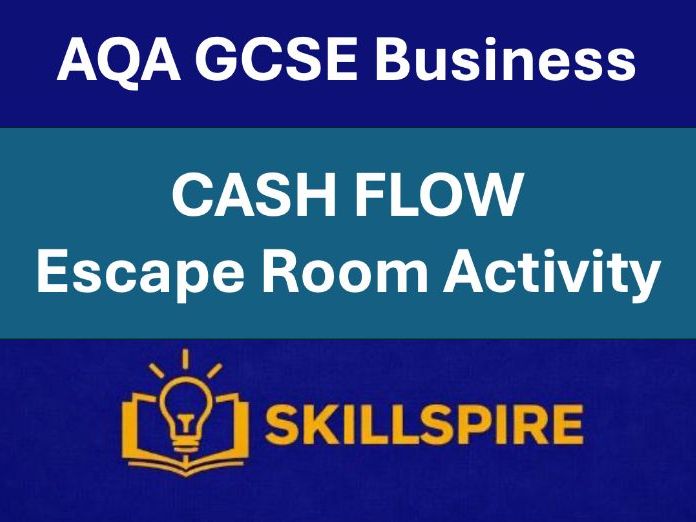 GCSE Business Cash Flow Crisis Escape Room | KS4 4-in-1 Bundle | PowerPoint Tracker & Certificates
