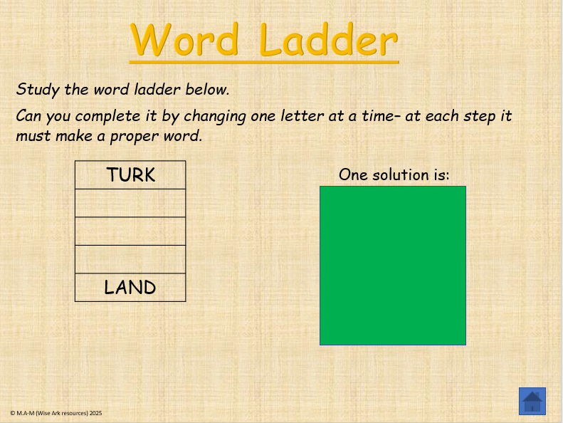 Word Ladders -changing words puzzles