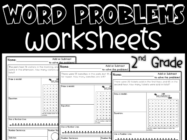 Addition & Subtraction Word Problems to 100 | Year 2 Maths Worksheets | 40 Themed Pages