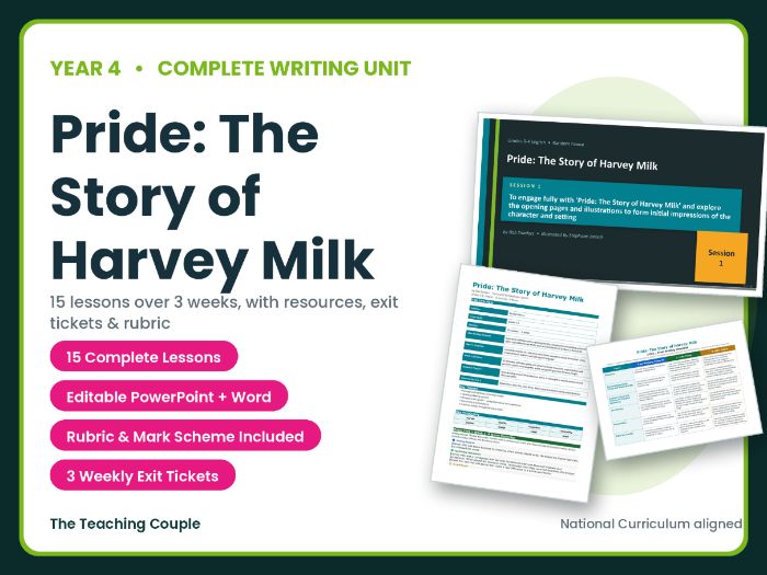 Pride: The Story of Harvey Milk | Year 4 English Unit