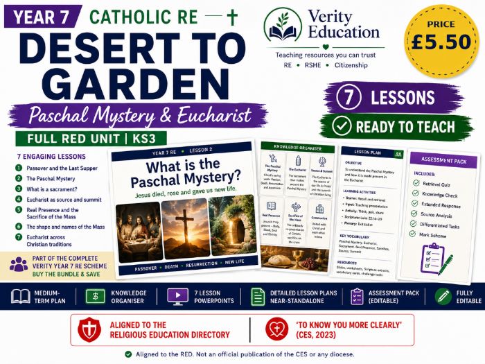 Yr7 RE: Desert to Garden (Paschal Mystery & Eucharist)