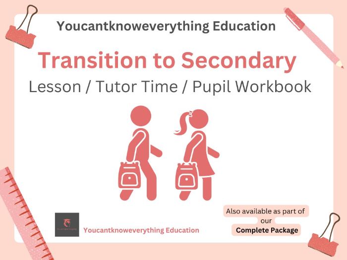 Transition to Secondary School Lesson 2026