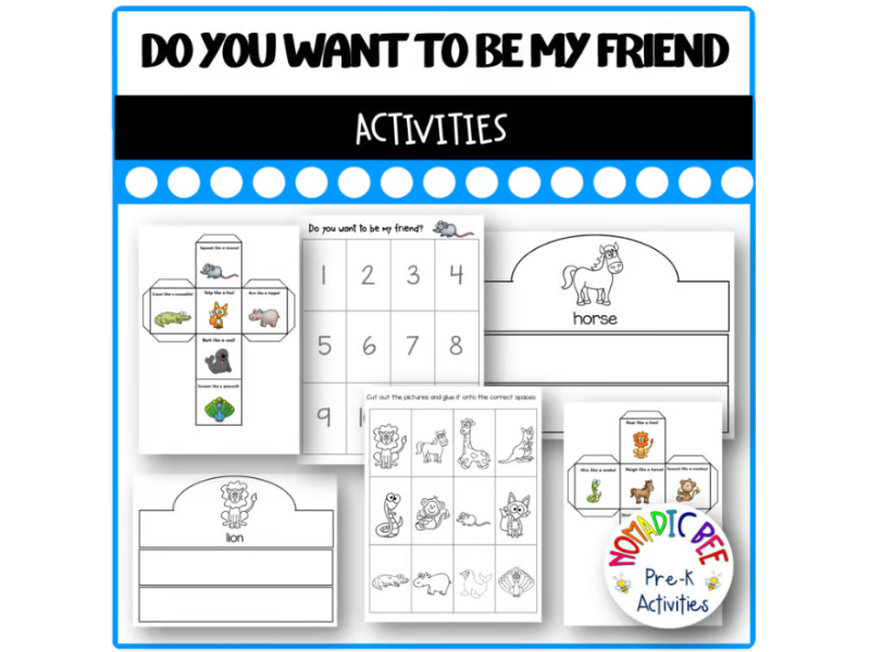 Do You Want To Be My Friend? Book Activities