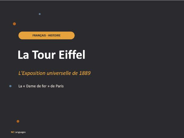 FRENCH: La Tour Eiffel (Cultural lesson)