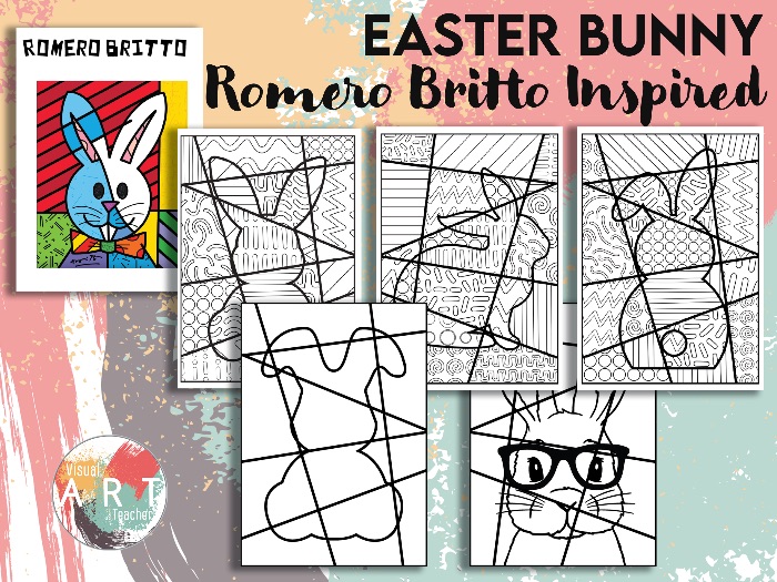 Romero Britto- Inspired Easter Bunny Sheets