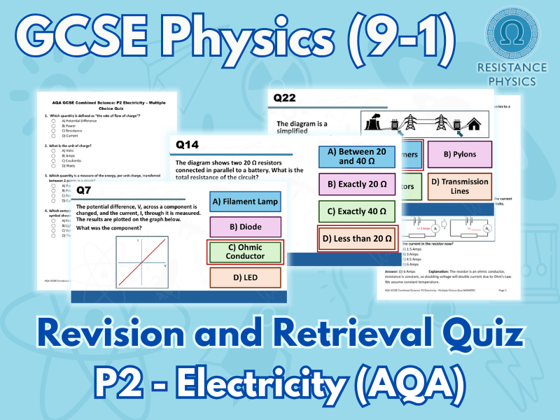 GCSE Science - Revision Quiz - Electricity (AQA)