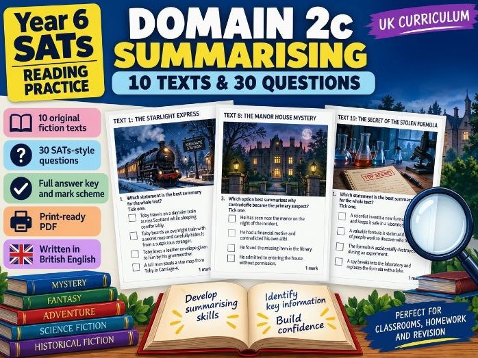Year 6 SATS Reading Practice Domain 2C Summarising