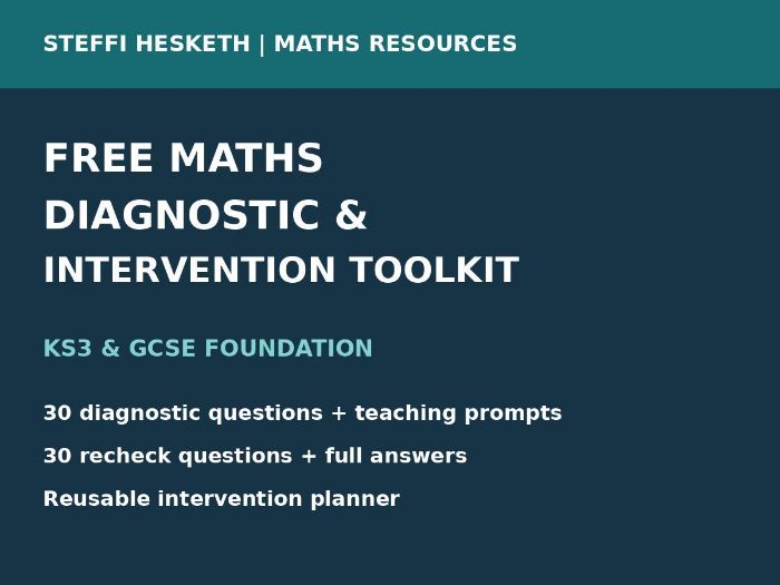 Free GCSE Foundation Maths Diagnostic | Intervention Toolkit & Answers