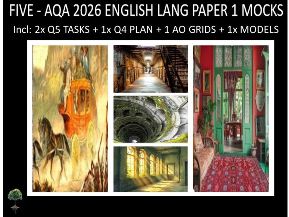FIVE - AQA PAPER 1 | 2026 FULL MOCKS | Q5 TASKS | Q4 PLAN |AO GRIDS | MODELS