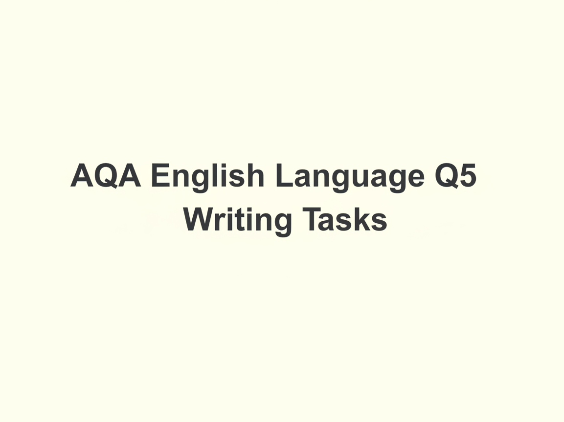 AQA English Langauge Paper 1 amd 2 Writing Tasks