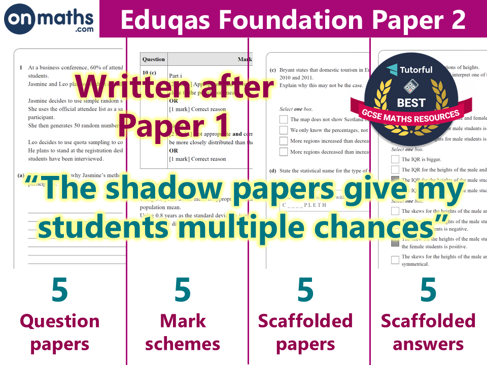 [UPDATED] Maths GCSE Predicted Papers (Summer 2026) Eduqas Paper 2 Foundation