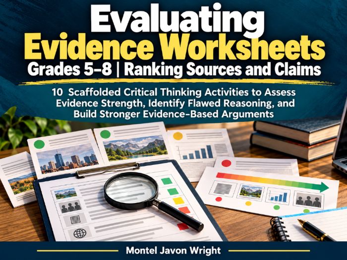 Evaluating Evidence Worksheets Grades 5–8 | Critical Thinking & Source Analysis