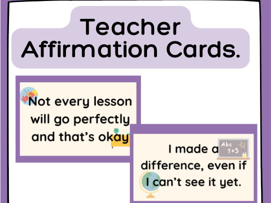 FREE Teacher Affirmation Cards | Mental Health Break | 15 Printable Cards