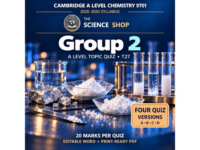 Group 2 | Cambridge A Chemistry 9701 | 4 Revision Quizzes