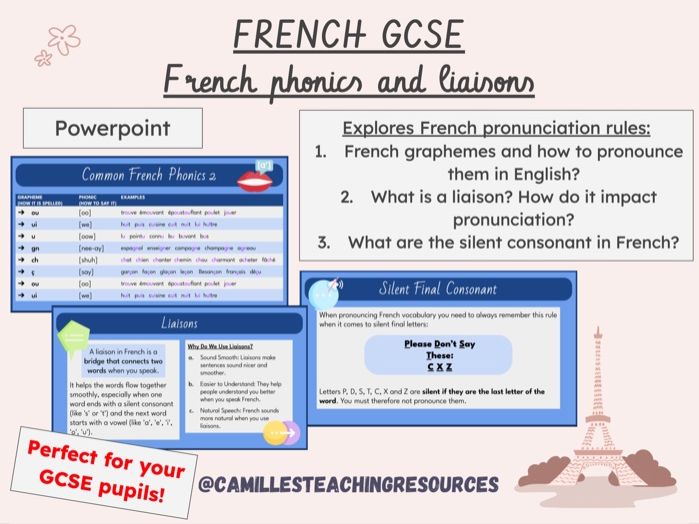 NEW FRENCH GCSE - French phonics and liaisons