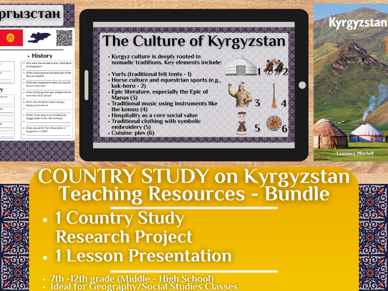 Country Study Teaching Resources - Kyrgyzstan - Social Studies + Geography