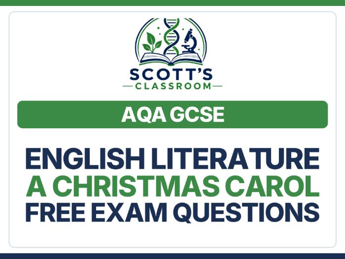 FREE A Christmas Carol AQA Exam Questions