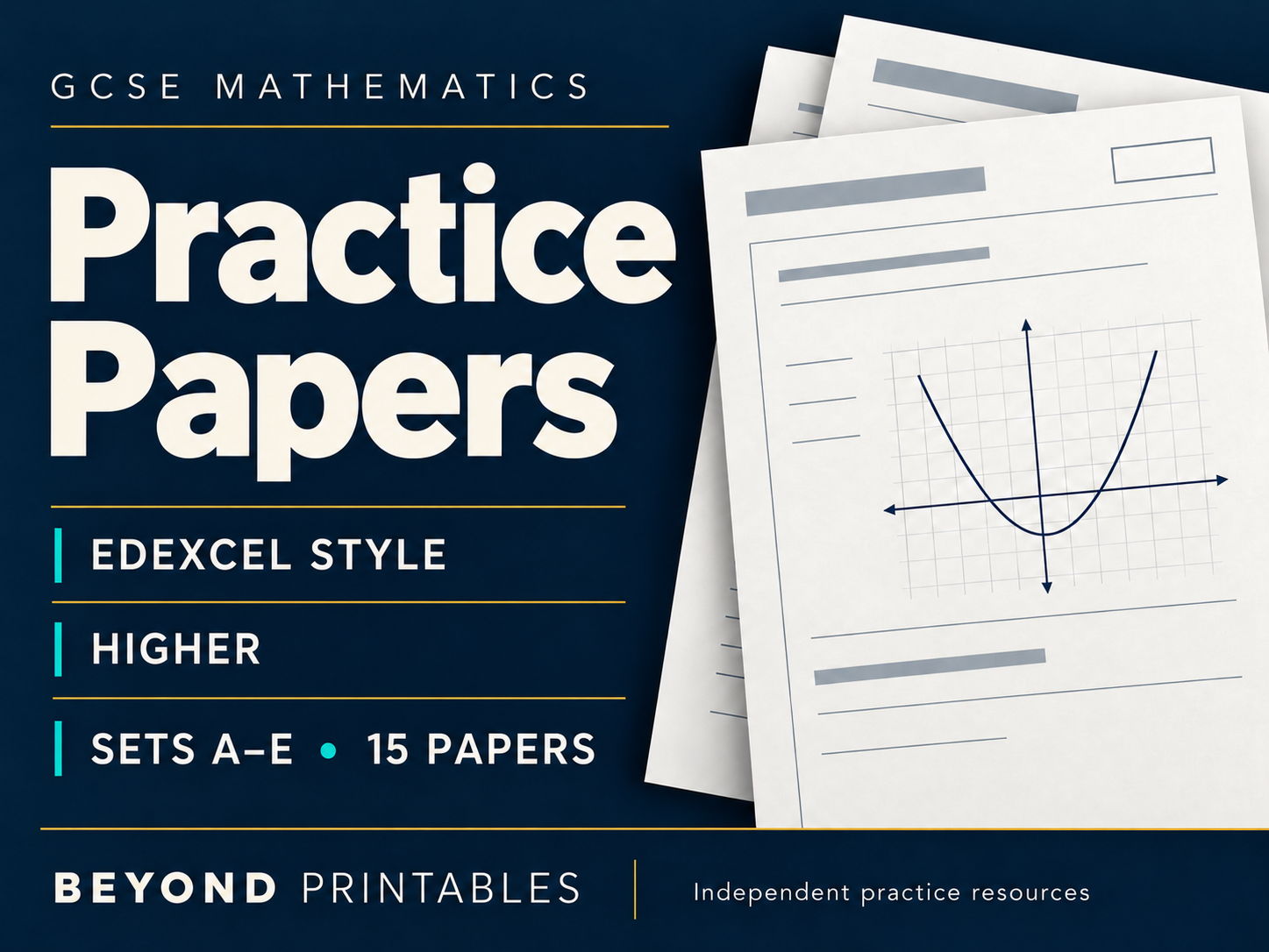 GCSE Maths Edexcel-style Higher Bundle: Sets A-E, 15 Papers + Mark Schemes