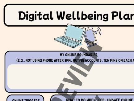 Digital Wellbeing Plan