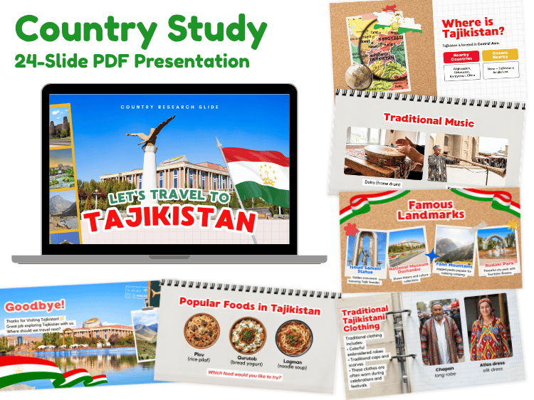 Tajikistan Country Study | Geography & Culture 24-Slide Presentation