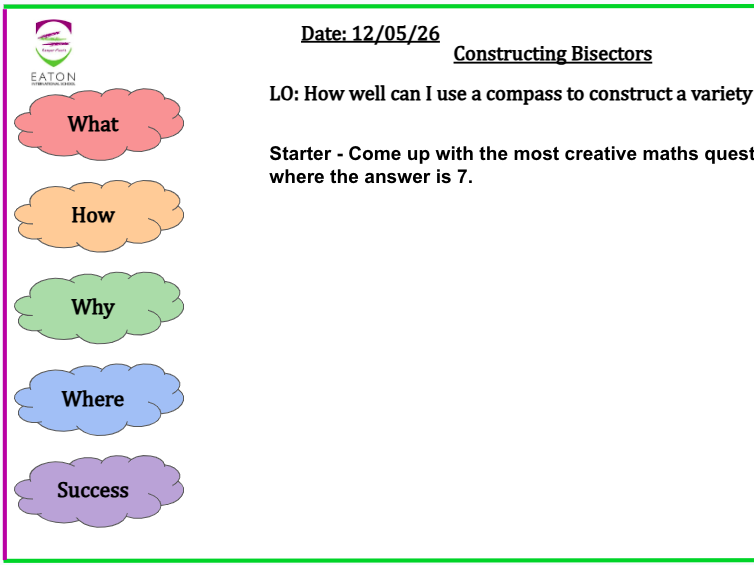Constructing Bisectors (Lines and Angles)