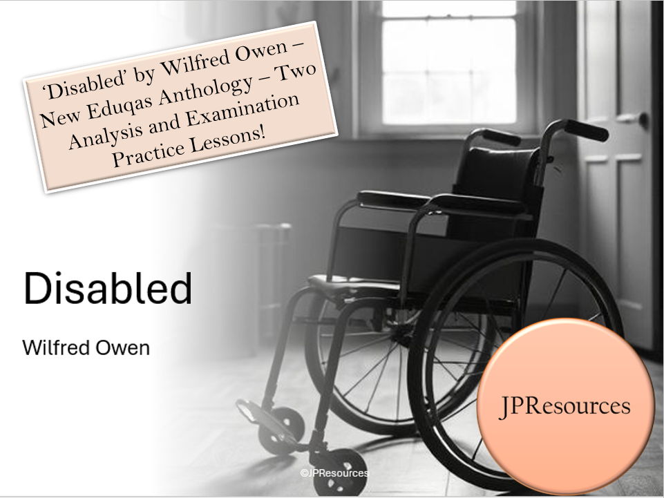 Disabled - New Eduqas Poetry Anthology - Two GCSE Lessons