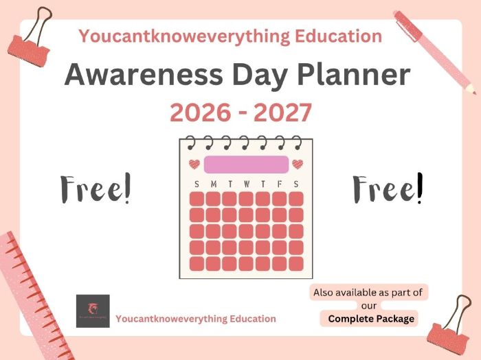 Awareness and Important Days Calendar 2026-27