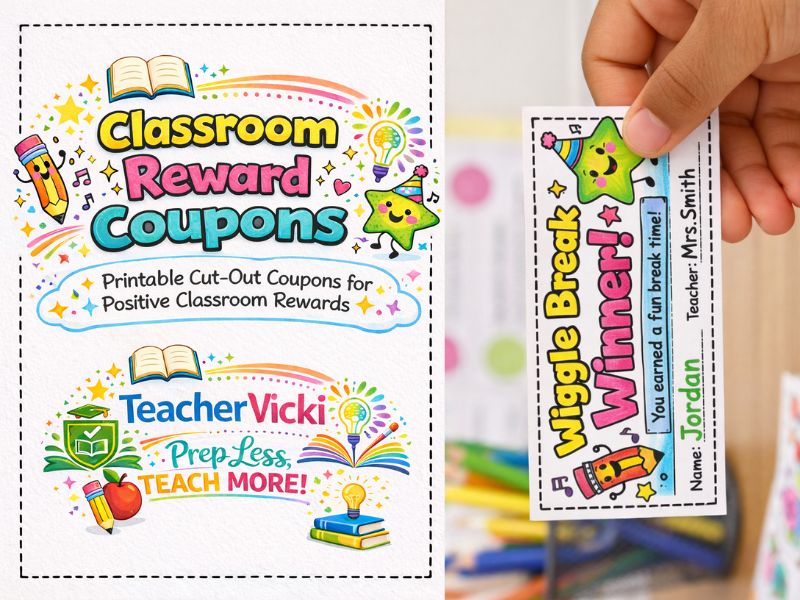 Printable Classroom Reward Coupons | Behaviour Management System