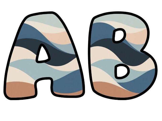 SEL Soft Calming Waves Oceans Lettering Set for Classroom Display | Upper & Lowercase, 0-9 and Signs