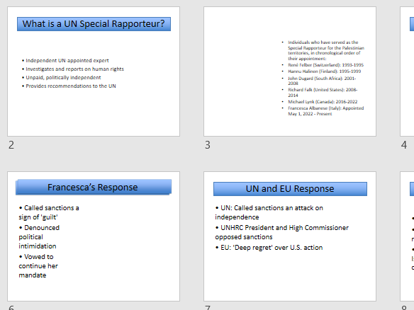 Francesca Albanese and the global implications of sanctioning UN officials