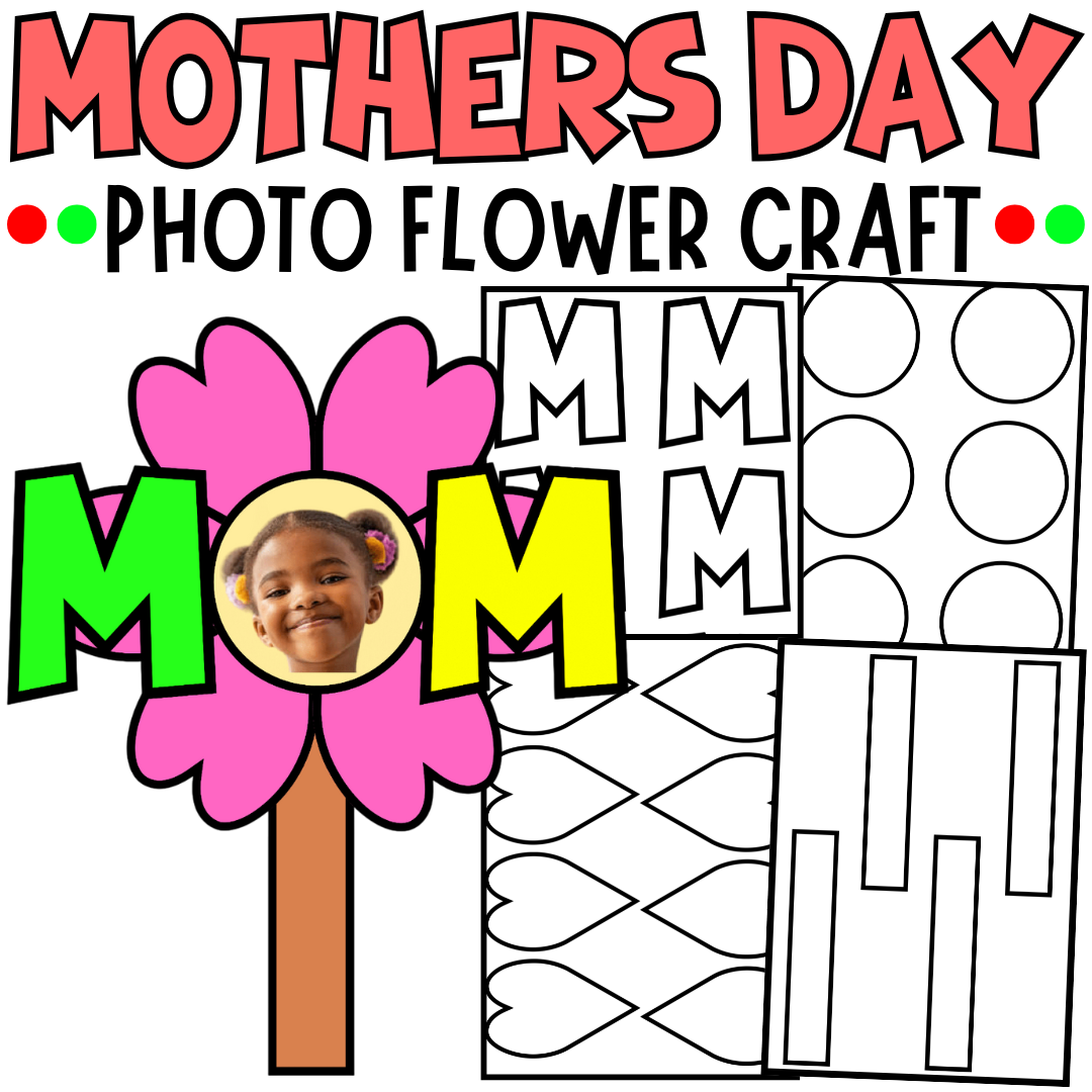 Mothers Day Photo Flower Craft Activity KS2 , Spring Bulletin Board ...