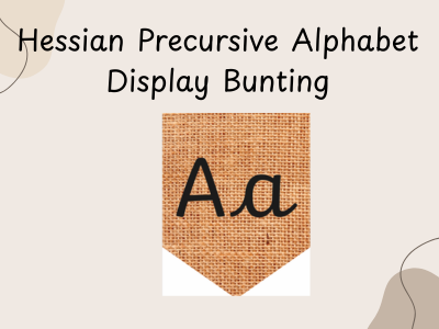 Hessian Precursive Display Alphabet Bunting