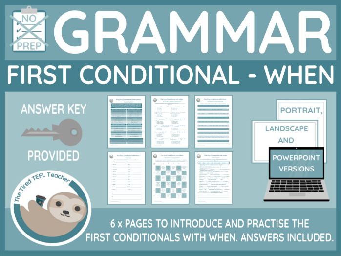 The First Conditional with When ESL Worksheets (PPT Version Included)