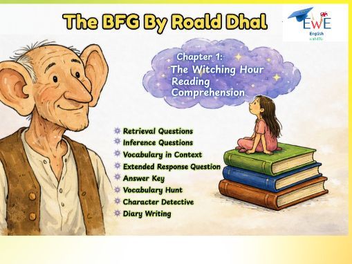 The BFG By Roald Dhal: The Witching Hour, Reading Comprehension (KS1, KS2, KS3, Years 3–8)