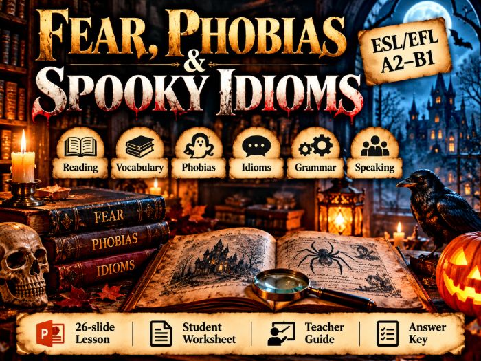 Fear, Phobias & Spooky Idioms | ESL Lesson
