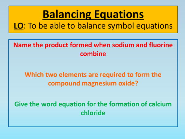 GCSE AQA Chemistry C4 Quantitative Chemistry PowerPoint Lesson
