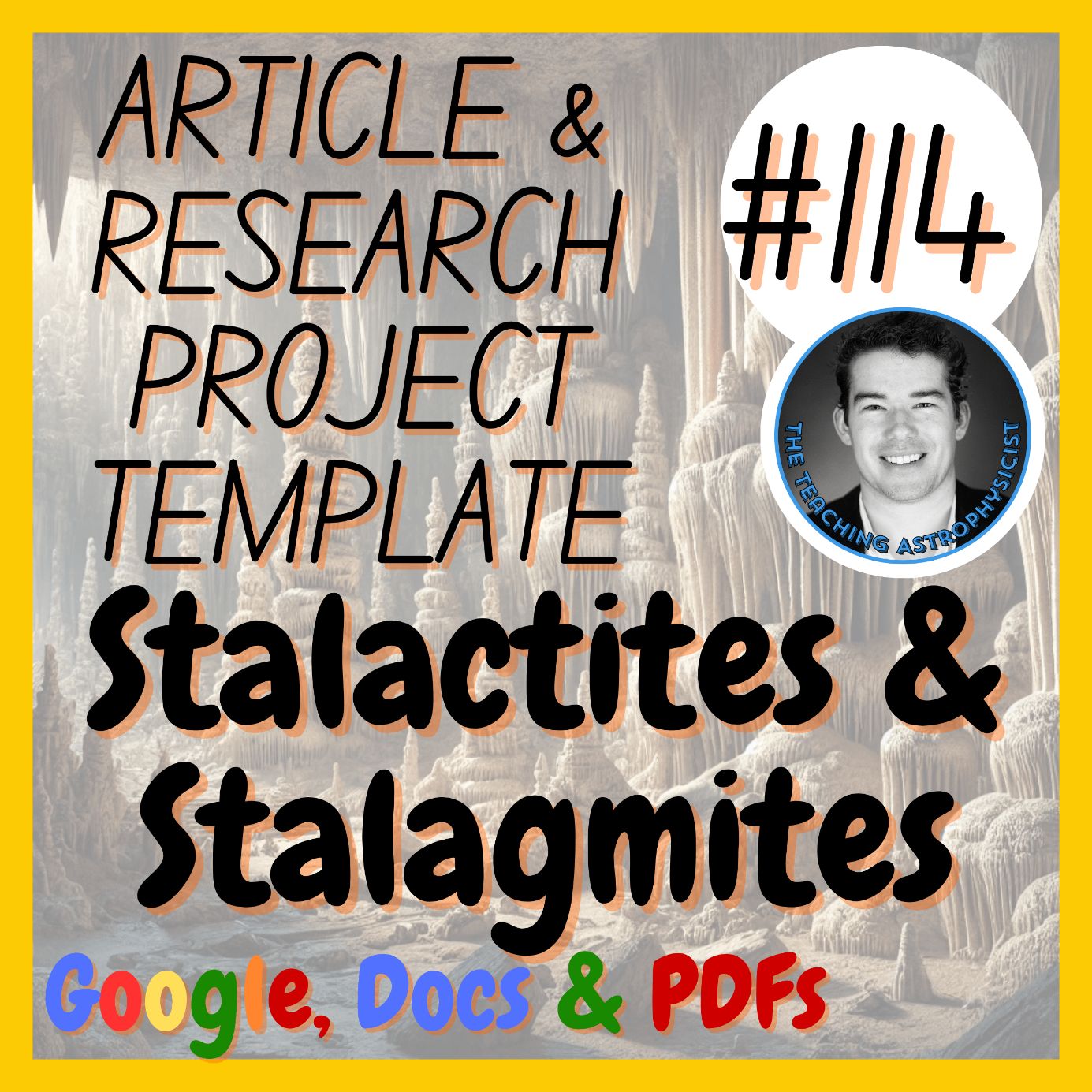 Stalactites and Stalagmites Article + Research Project Template Digital + Print